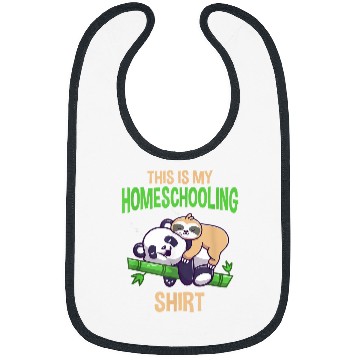 Discover Homeschooling school kid student girl boy panda sloth Bibs