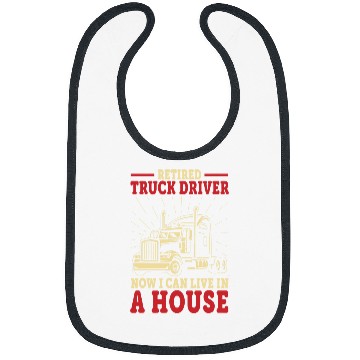 Discover Retired Truck Driver Funny Trucker Retirement 1 Bibs