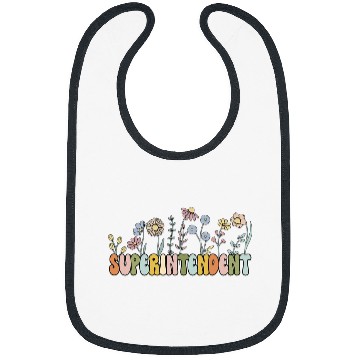 Discover Retro School Superintendent Wildflower School Supervisor Bibs