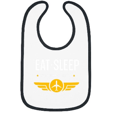 Discover Eat Sleep Flight Sim Simulator Pilot Bibs