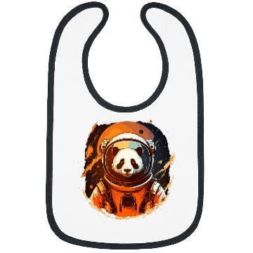 Discover Outer Space Panda on Galaxy Astronaut Panda 22 Bibs