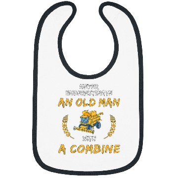 Discover Never underestimate an old man with a Combine Farmer Design Bibs