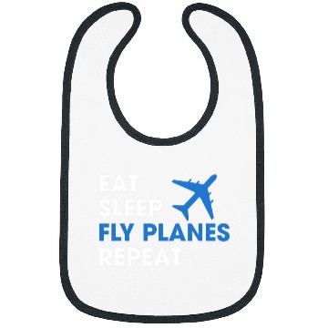 Discover Eat Sleep Fly Planes Repeat Pilot Airline Bibs