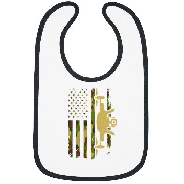 Discover Camo USA Flag Drone Aviation RC Drone US Patriot Quote Bibs