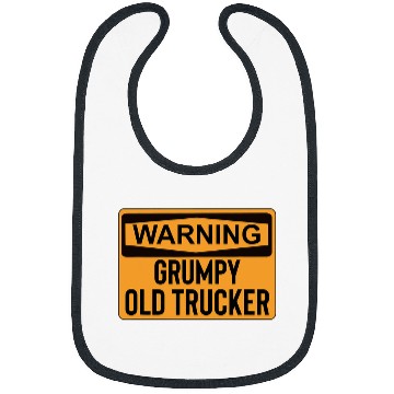 Discover Funny Warning Grumpy Old Trucker Gift Bibs