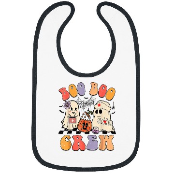Discover Halloween Boo Boo Crew nurses ghosts Scared Mummy Bibs