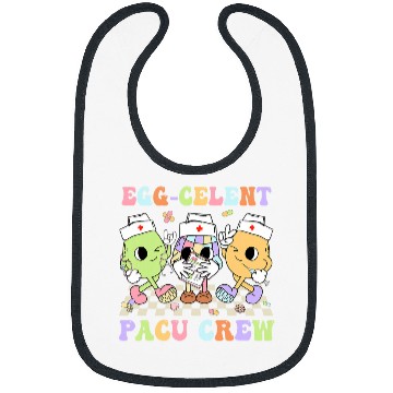 Discover EggCelent PACU Crew Eggs nurses Nursing Easter Day Men Women Bibs