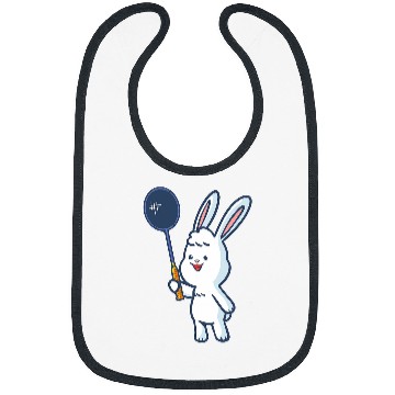 Discover Badminton and shuttlecock player rabbit Bibs