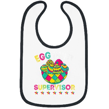 Discover Egg Hunt Supervisor Easter Egg Hunting Party Funny Mom Dad 2 Bibs