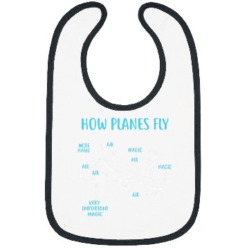 Discover How Planes Fly Funny Aviation Engineer Pilot Airplane Bibs