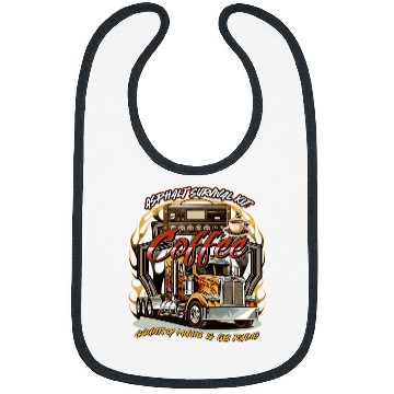 Discover Asphalt Survival Coffee Country Music CB Radio Trucker Funny Bibs