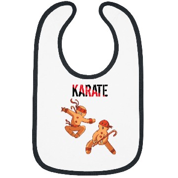 Discover Karate Ninja Christmas Gingerbread Bibs