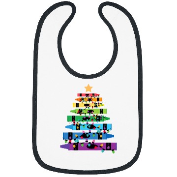 Discover Teacher Crayon Christmas Tree Lights Student School Xmas Bibs