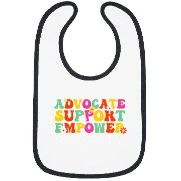Discover Advocate Support Empower Groovy Social Worker Graduation MSW 11 Bibs