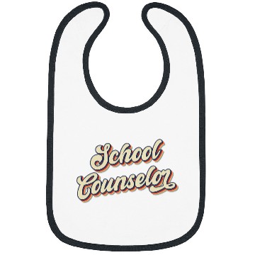 Discover Retro Counseling Teacher Appreciation School Counselor Bibs
