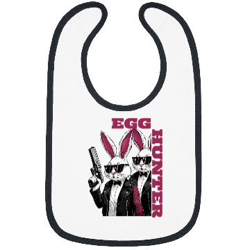 Discover Egg Hunt Supervisor Egg Hunting Party Mom Dad guns Easter Bibs