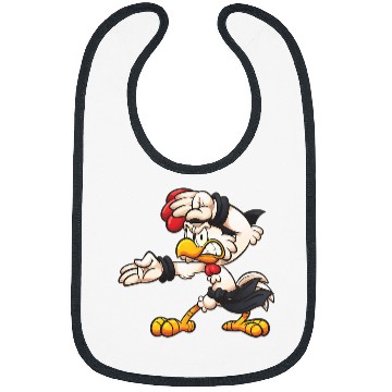Discover Karate rooster black belt Bibs