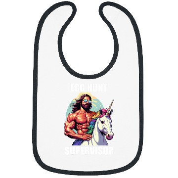 Discover Egg Hunt Supervisor Easter Egg Hunting Party Funny Mom Dad Bibs