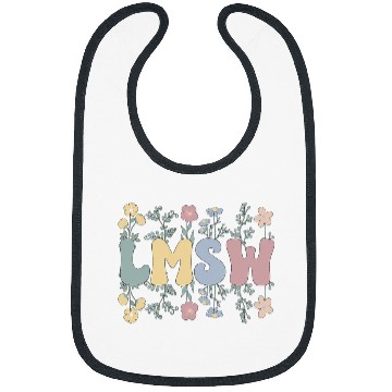 Discover Groovy LMSW Flowers Licensed Master Social Worker Bibs