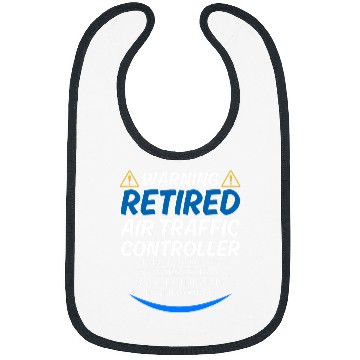 Discover Retired Air Traffic Controller Retirement Airplane Pilot Men Bibs