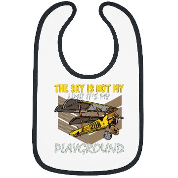 Discover The Sky is not my Limit its my Playground Pilot 1 Bibs