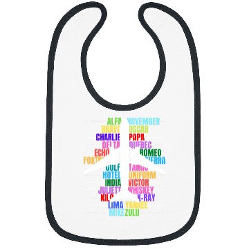 Discover Pilot Alphabet Pilot Copilot Alphabet Aeroplane Men Bibs