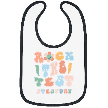 Discover Rock The Test Testing Day Retro Motivational Teacher Student 36 Bibs