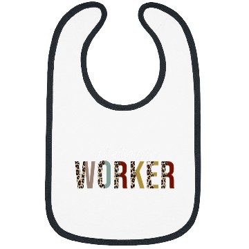 Discover Dietary Worker Leopard Print Funny Appreciation Bibs