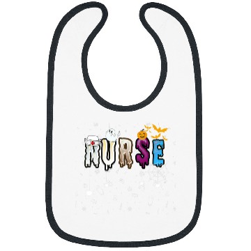 Discover Halloween nurses Cute Health Worker Halloween Pattern 1 Bibs