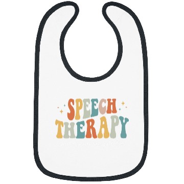 Discover Retro Speech Therapy Groovy Speech Therapist Pathologist Bibs