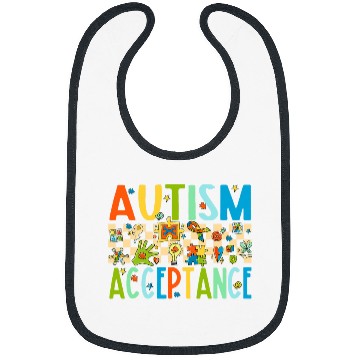 Discover Autism Awareness Month Acceptance Special Education Teacher Bibs