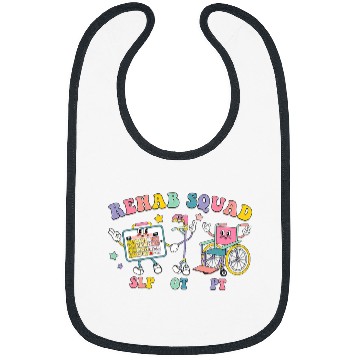 Discover Retro Rehab Squad SLP OT PT Team Physical Therapist Bibs