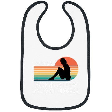 Discover Funny Working Student College Exam Bibs