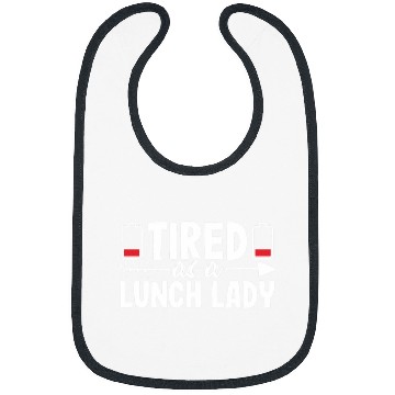 Discover Tired Funny School Lunch Lady Cafeteria Worker Gift Women Bibs