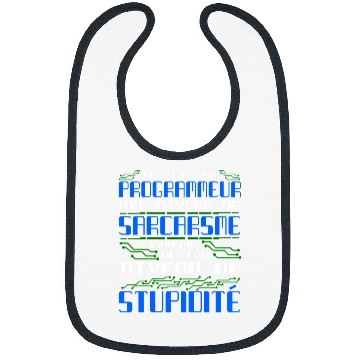 Discover I am a programmer my level computer Bibs