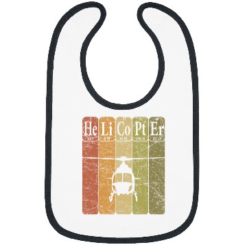 Discover Helicopter Periodic Table Elements Aviation Helicopter Pilot 4 Bibs