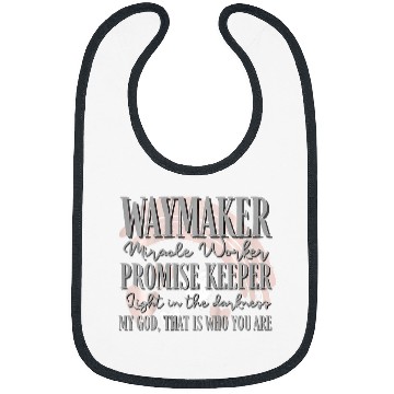 Discover Kids Kids Waymaker Miracle Worker Rainbow Christian 3 Bibs