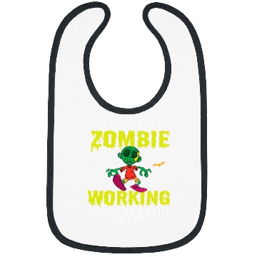 Discover Halloween Night Shift Worker Graveyard Duty Spooky 2 Bibs