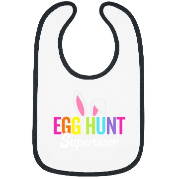 Discover Egg hunt supervisor matching easter rabbit ears egg hunter Bibs