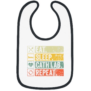Discover Cath Lab Cardiac nurses Eat Sleep Cath Lab Repeat Vintage Bibs
