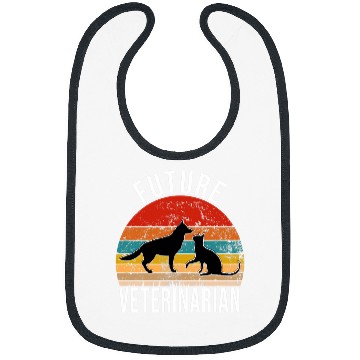 Discover Future Veterinarian Dog Cat Vintage Bibs