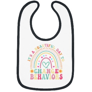 Discover ABA Behavior Analyst Boho Rainbow Behavior Therapist Gifts Bibs