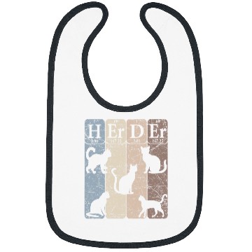 Discover Cat Herder Periodic Table Elements Cat Lover Cat Scientist 2 Bibs