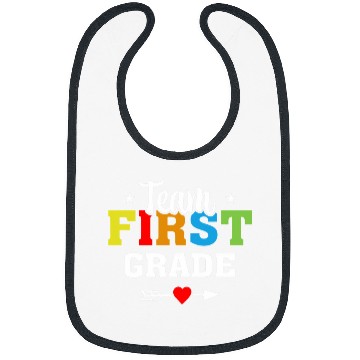 Discover Team First Grade Teacher Student Funny Back To School Bibs