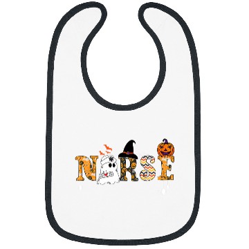 Discover Halloween nurses Nursing Cute Health Worker Halloween Pattern 16 Bibs