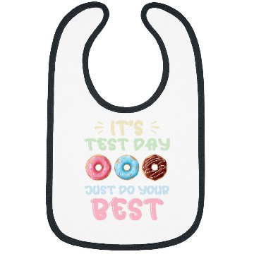 Discover Donut Test Day Teacher Student Funny Testing Day Exam School 1 Bibs