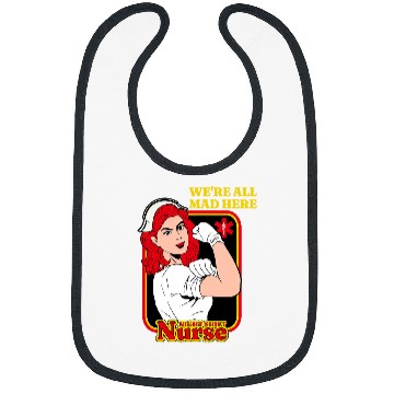 Discover Funny Night Shift nurses Were All Mad Here ICU RN CNA nurses Bibs