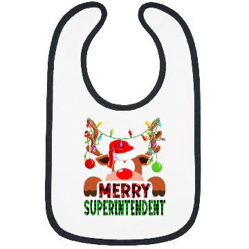 Discover Merry Superintendent Reindeer Christmas Bibs