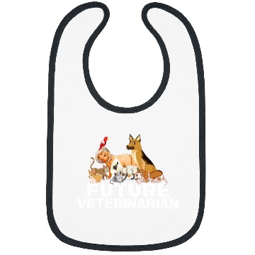 Discover Future Veterinarian Veterinary Assistant Graduation Party Bibs