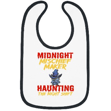 Discover Halloween Night Shift Worker Graveyard Duty Spooky 7 Bibs